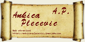 Ankica Plećević vizit kartica